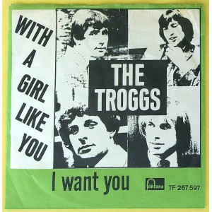 TROGGS With A Girl Like You / I Want You (Fontana – TF 267 597) Denmark 1966 PS 45 (Garage Rock, Pop Rock, Psychedelic Rock)